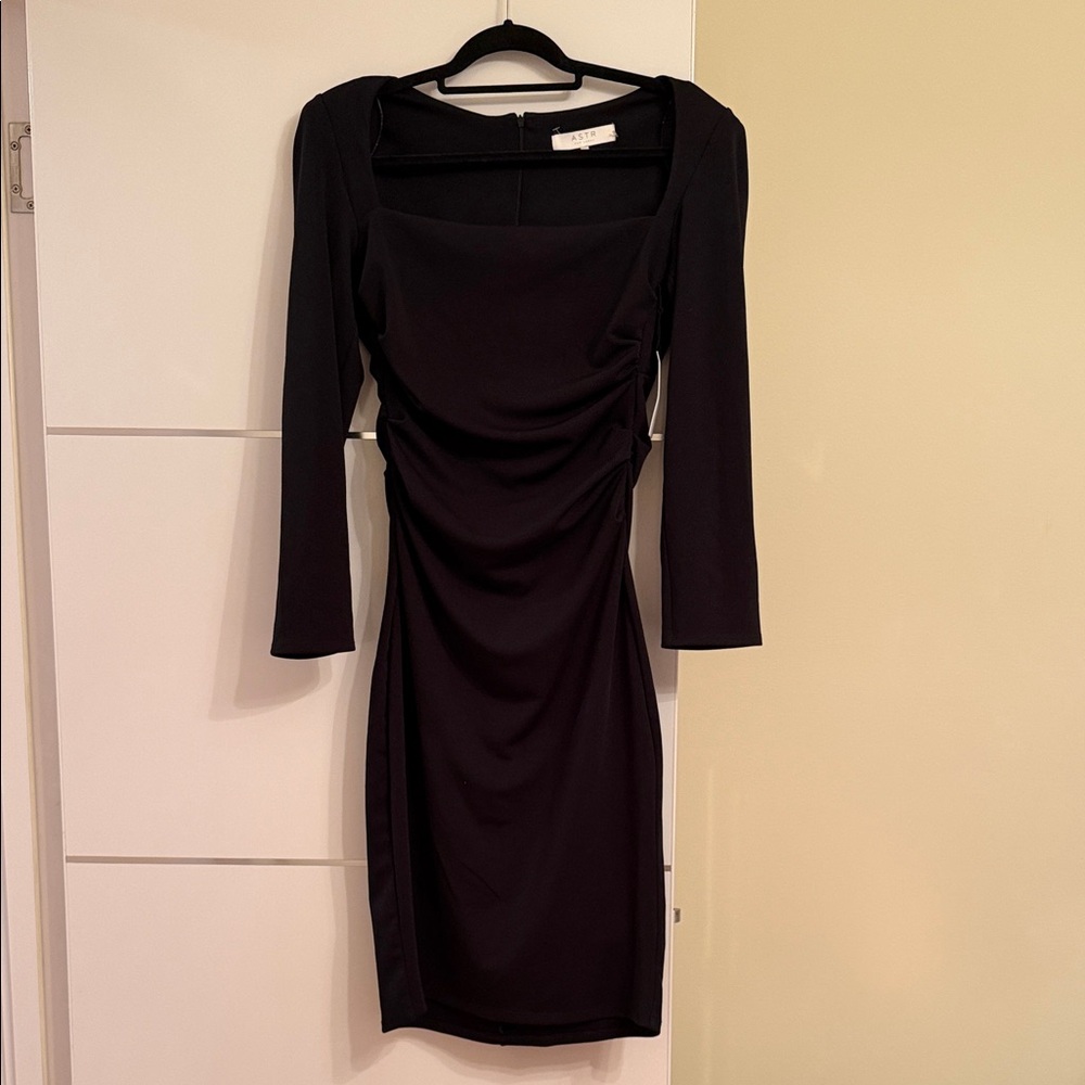 Astr Black Long Sleeve Dress